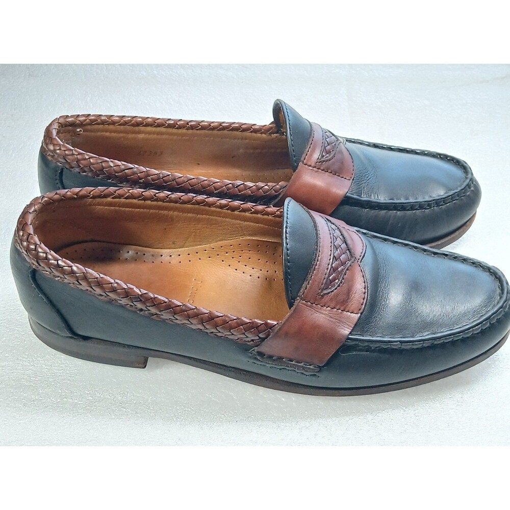 Allen Edmonds Newcastle Black & Brown Leather Loafers – Made in USA – Sz 9 E